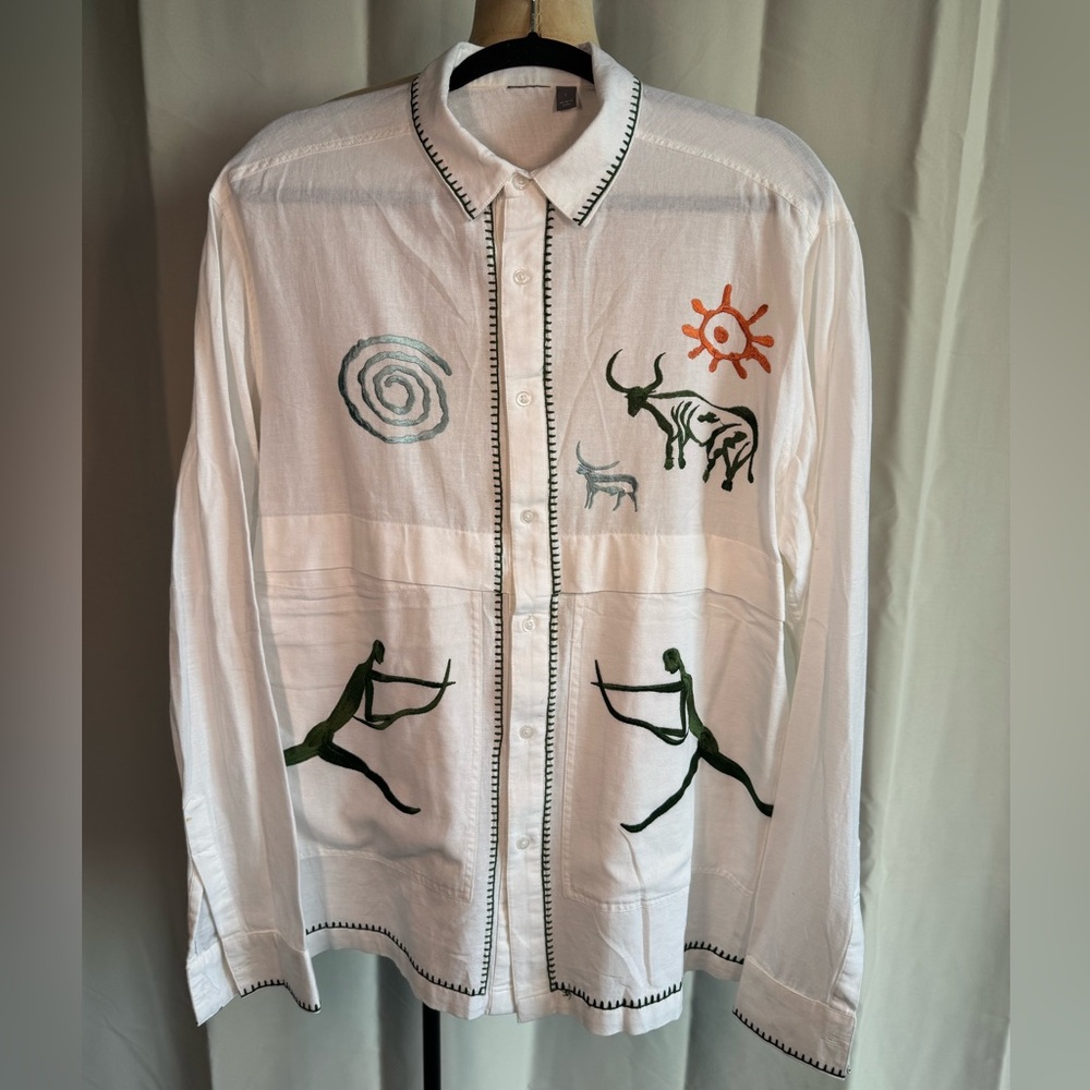 Hand Embroidered Cotton Shirt